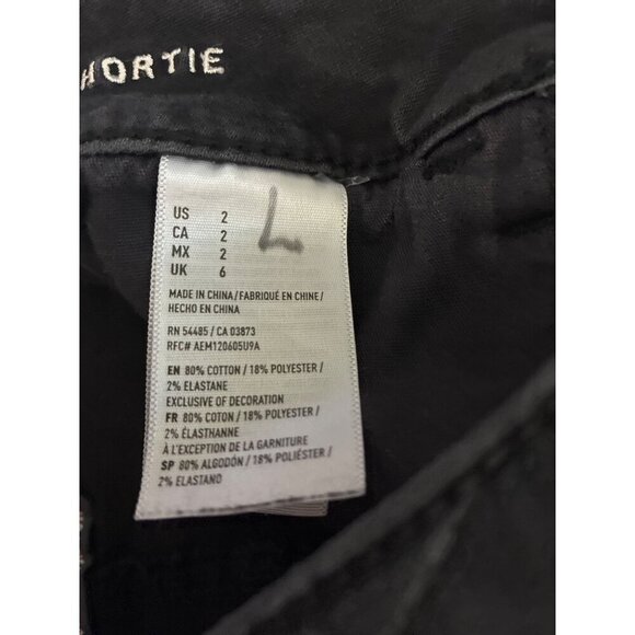 American Eagle Shorts Womens Black Denim High-Rise Shorts Size 2 - Picture 10 of 11